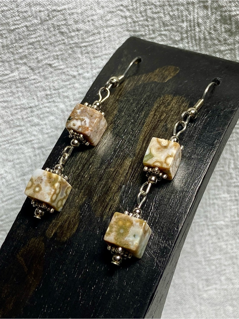 Ocean Jasper Cubes Earrings